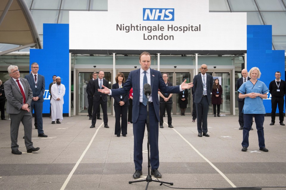 Health Sec Matt Hancock opened the facility on April 3