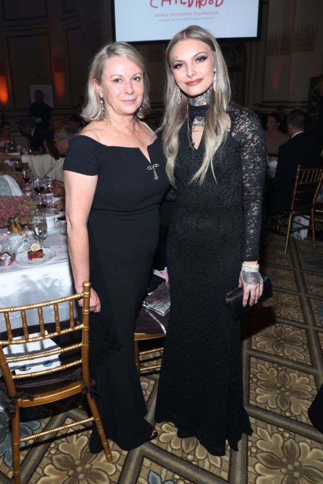 Daisy is pictured with Joanna Rubinstein, of the World Childhood Foundation, in New York City last year