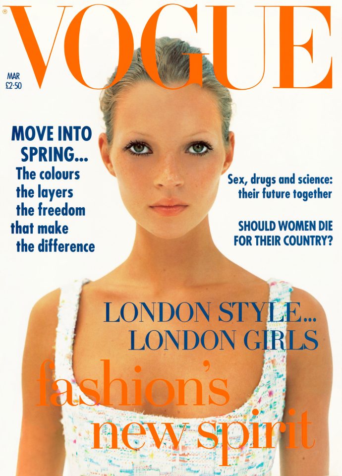 Kate debuted on the cover in March 1993, when she was just 19