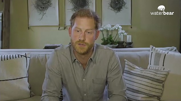 Prince Harry has urged everyone to “imagine being a raindrop” in a very woke promotional video