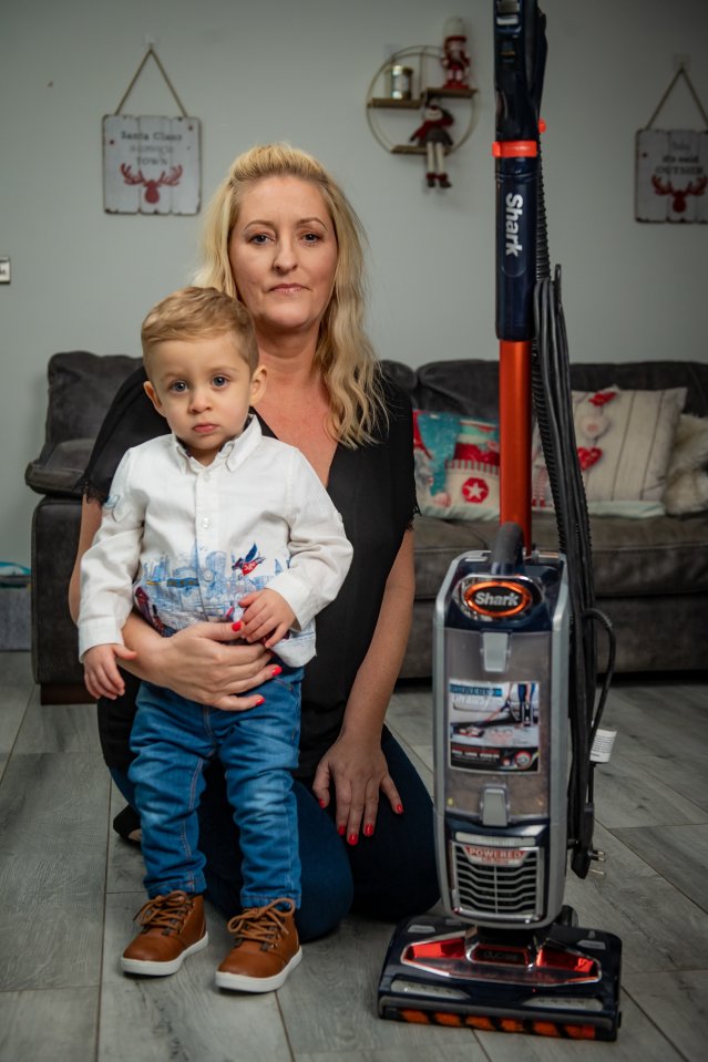 A mum has warned other parents to be wary after her little boy was seriously injured when his hand was sucked into the hoover