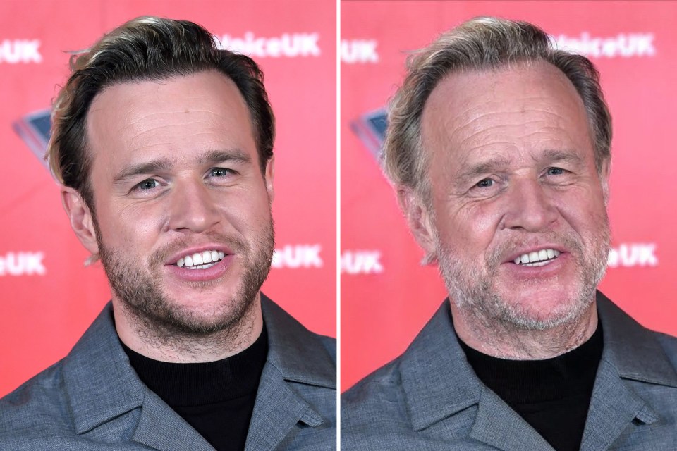 Meanwhile Olly Murs' hairline may take a bit of a bashing in old age