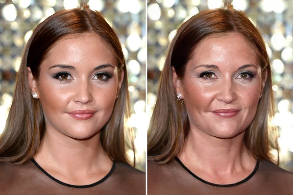 Jacqueline Jossa will have minimal wrinkles later in life according to the app's predictions