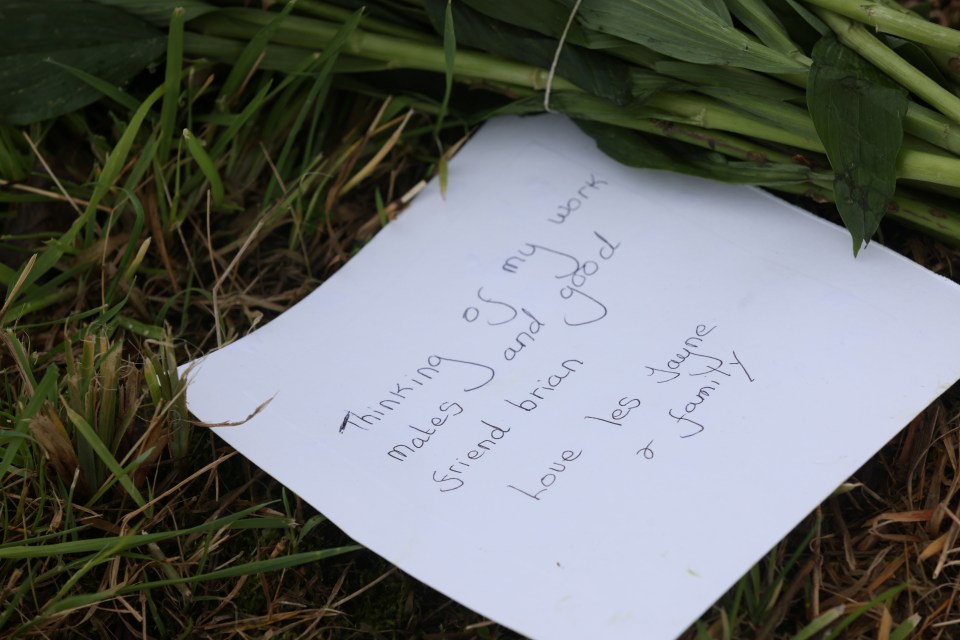 A note was left at the scene in tribute to Brian