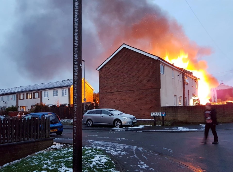 Residents jumped from the window to escape the flames