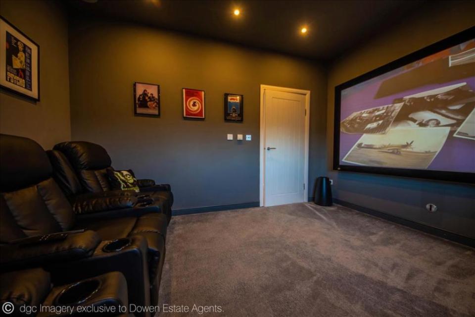 It boasts a cinema room