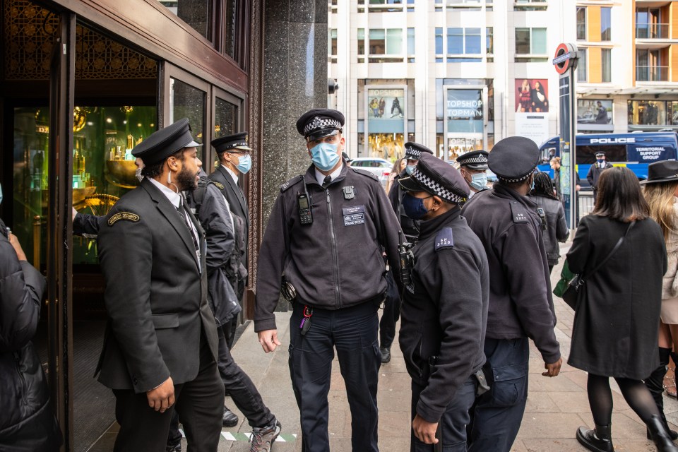 Police arriving at the scene on Saturday, December 5