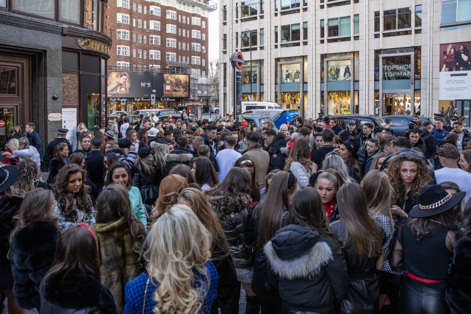 The streets were crammed with Christmas shoppers