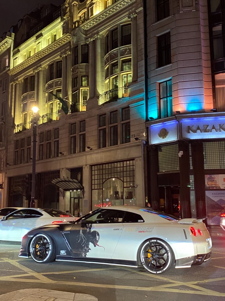 Car enthusiasts met fellow fans in busy London on Saturday