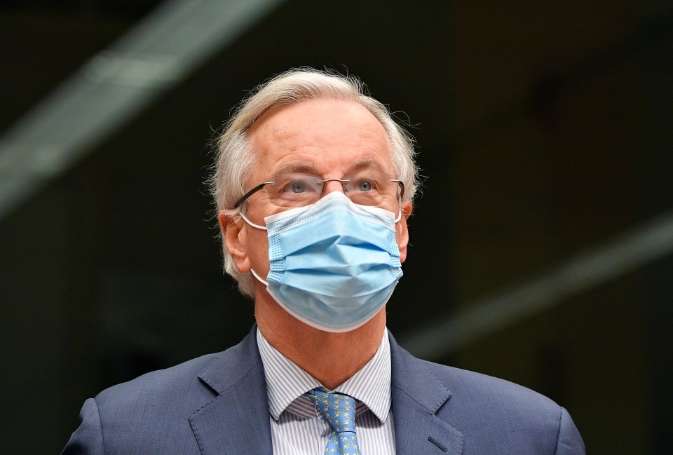 EU chief Brexit negotiator Michel Barnier pictured in Brussels today