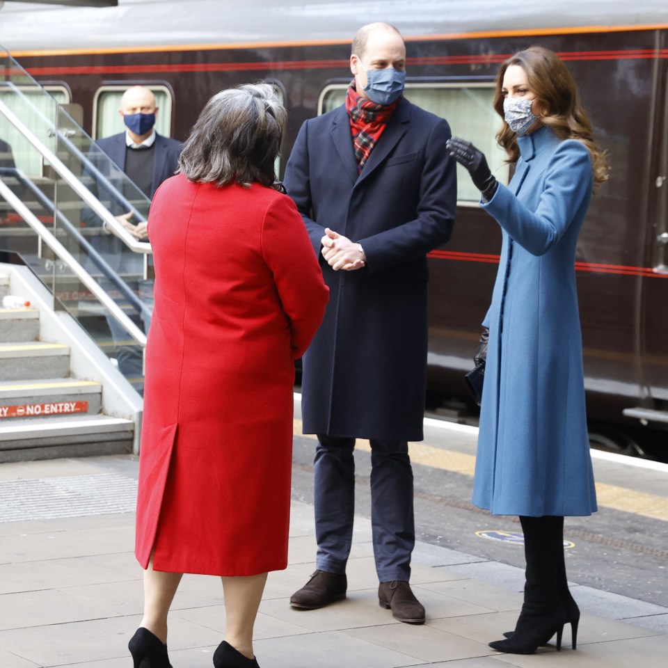 William and Kate both wore masks