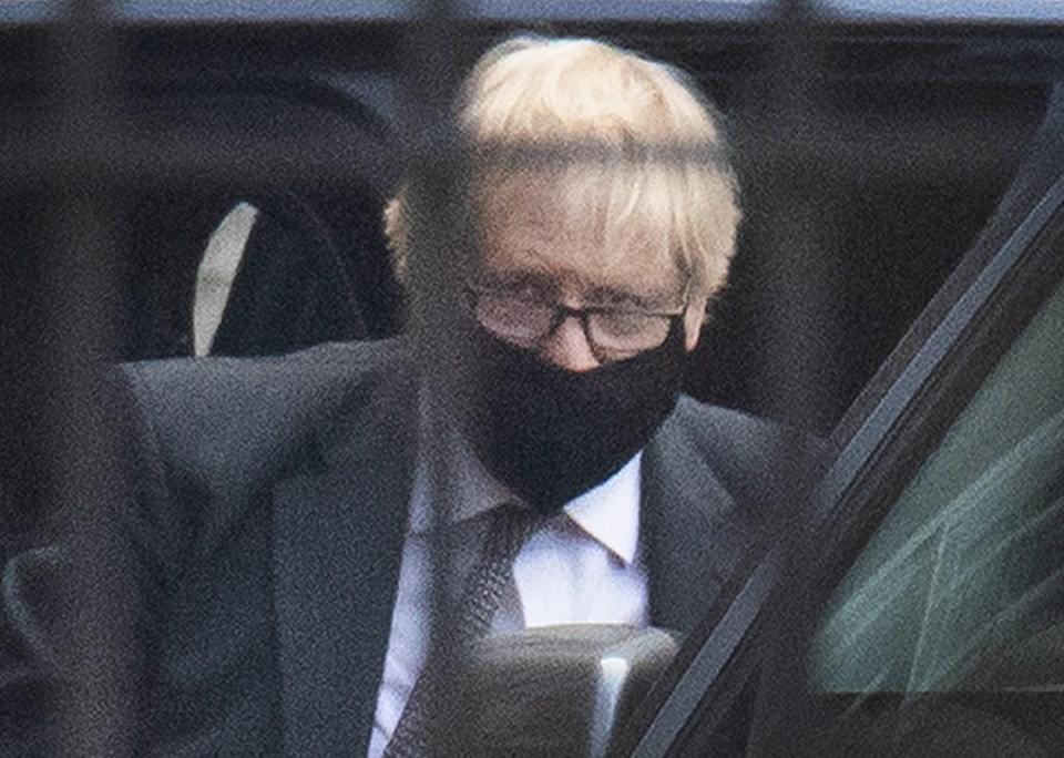 Boris Johnson arriving at Downing Street ahead of talks today