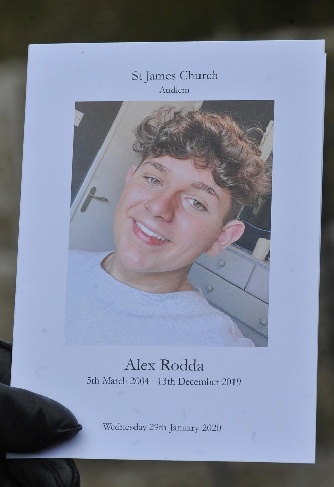 Mourners flocked to Alex Rodda's funeral after his brutal killing in December 2019