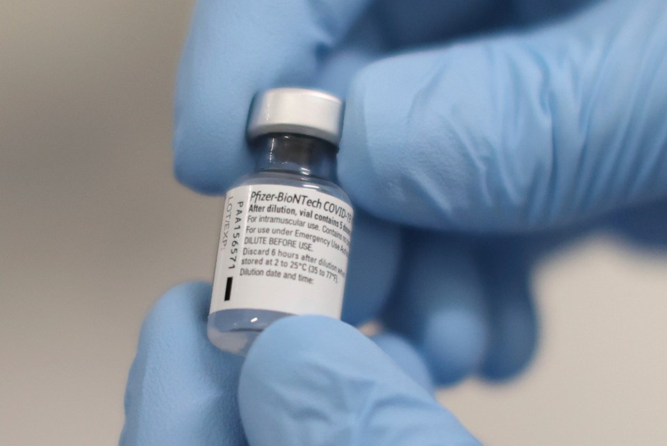 A phial of the Pfizer/BioNTech COVID-19 vaccine, which was approved last Wednesday, December 2