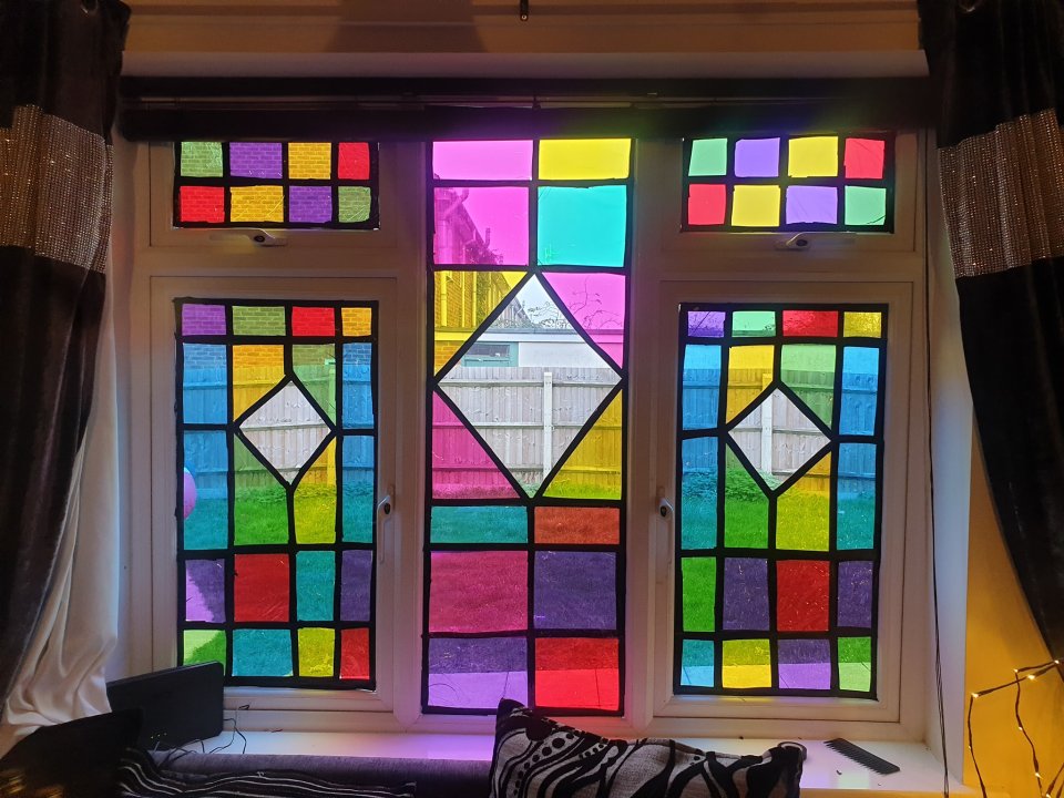 Another mum made incredible stained-glass windows from scratch 