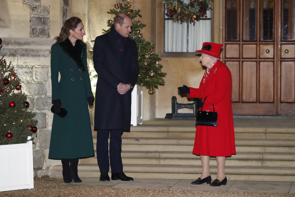 The Queen was publicly reunited with Kate Middleton and Prince William after their whistlestop tour