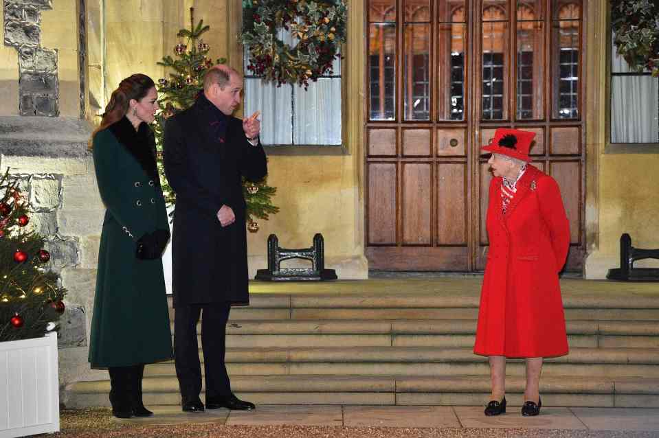 The Queen was publicly reunited with Charles, Camilla, Wills and Kate for the first time in nine months