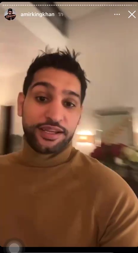 Amir Khan showed fans around the mansion during the illicit party