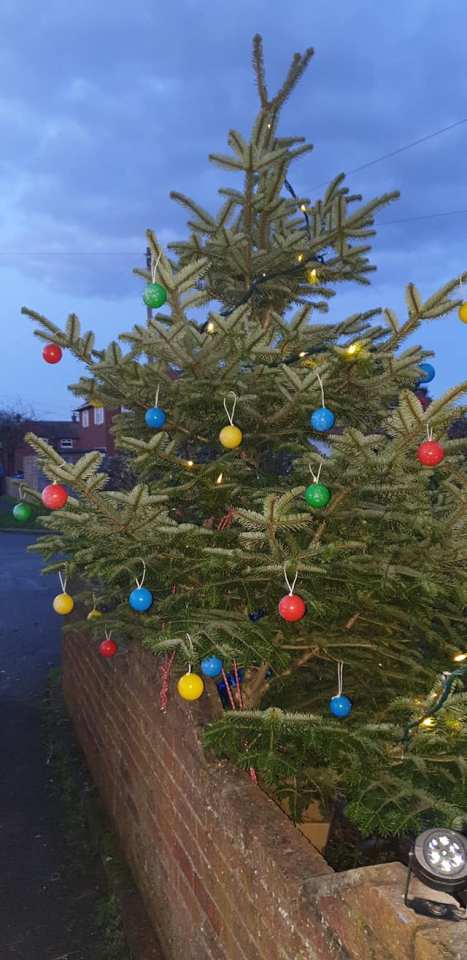 The result is durable tree decorations which can last the winter outside 