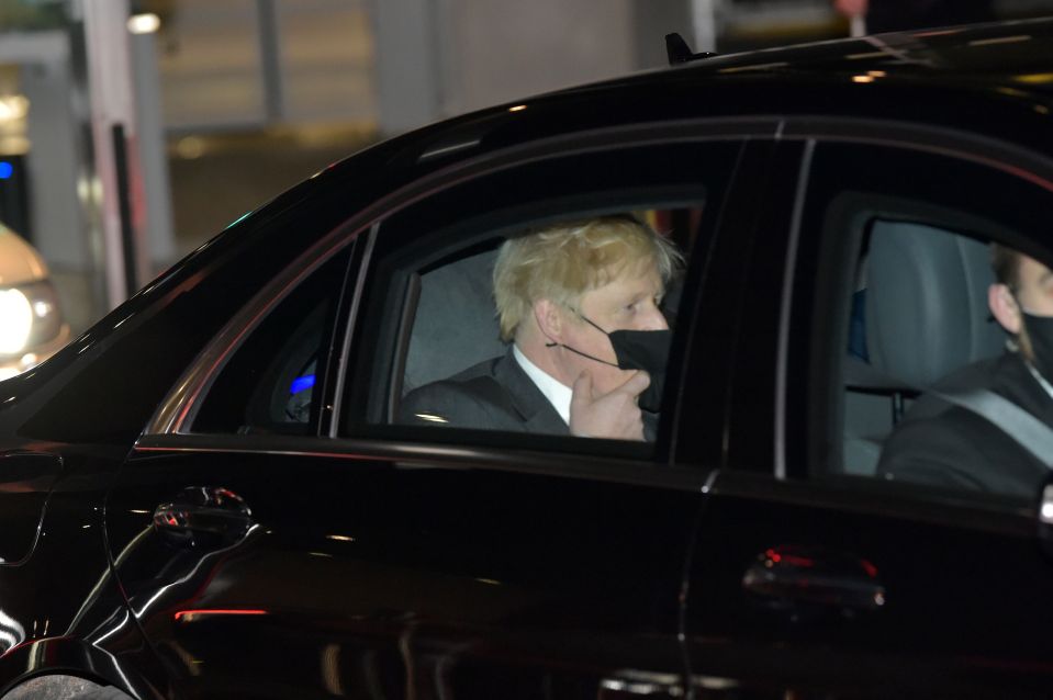 The PM leaving Brussels last night