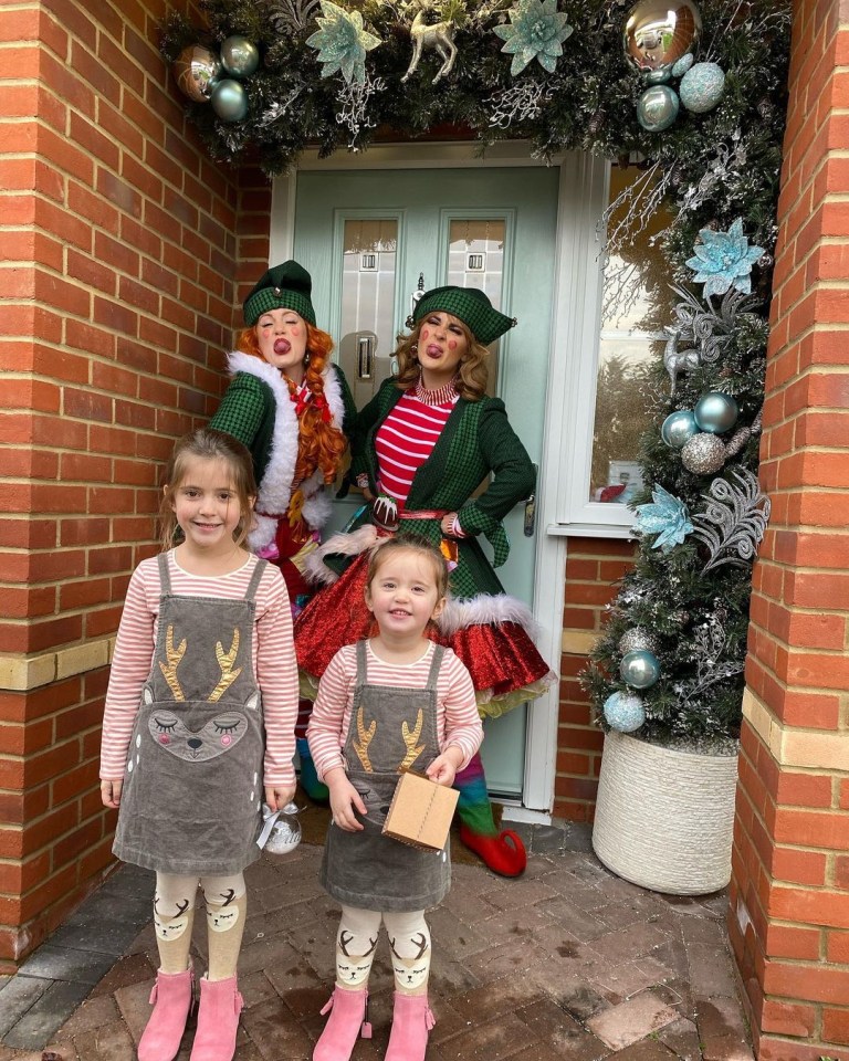 Ella and Mia loved their visit for Pop and Piddle the elves