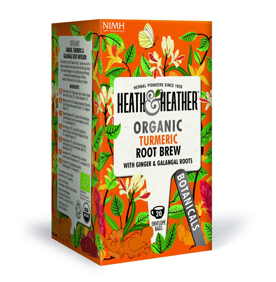 Heath & Heather Organic Turmeric Root Brew is comforting with a slight fiery note