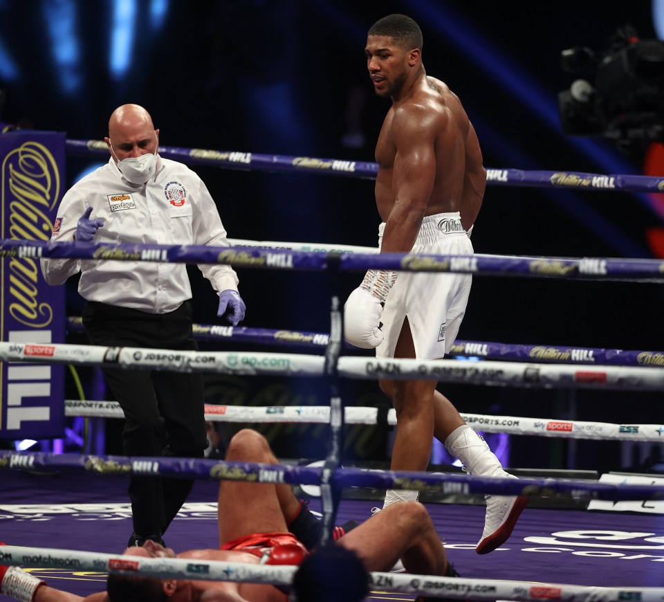 Anthony Joshua emphatically knocked out a resilient Kubrat Pulev