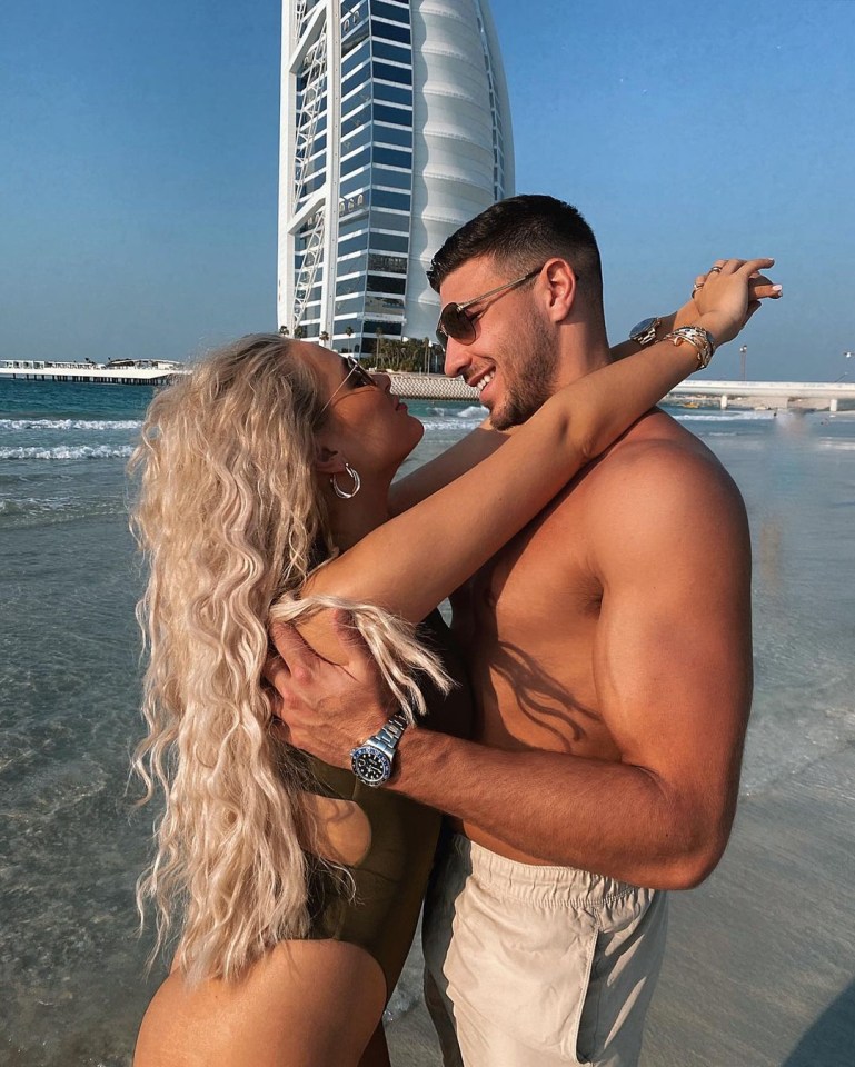 Tommy Fury and Molly-Mae Hague pictured on holiday in Dubai