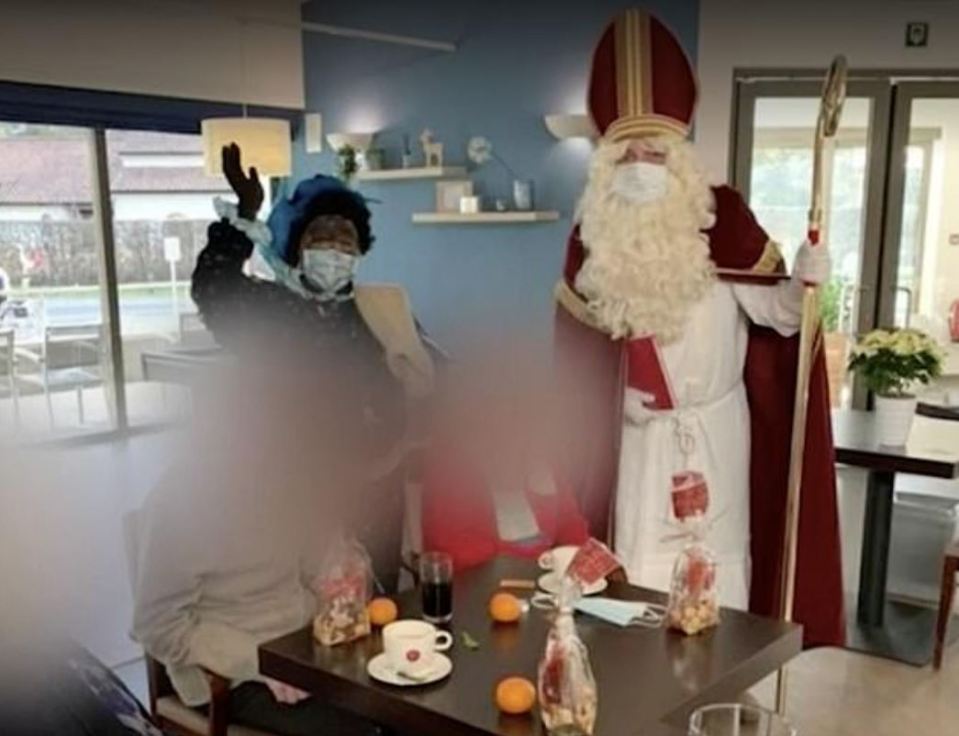 Santa and his traditional assistant Zwarte Piet