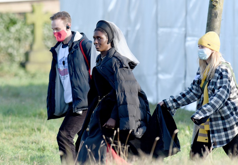 Jodie Turner Smith has been pictured as Anne Boleyn for the first time 