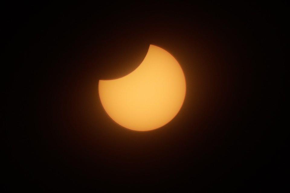 A stage of the total eclipse as seen from Buenos Aires in Argentina