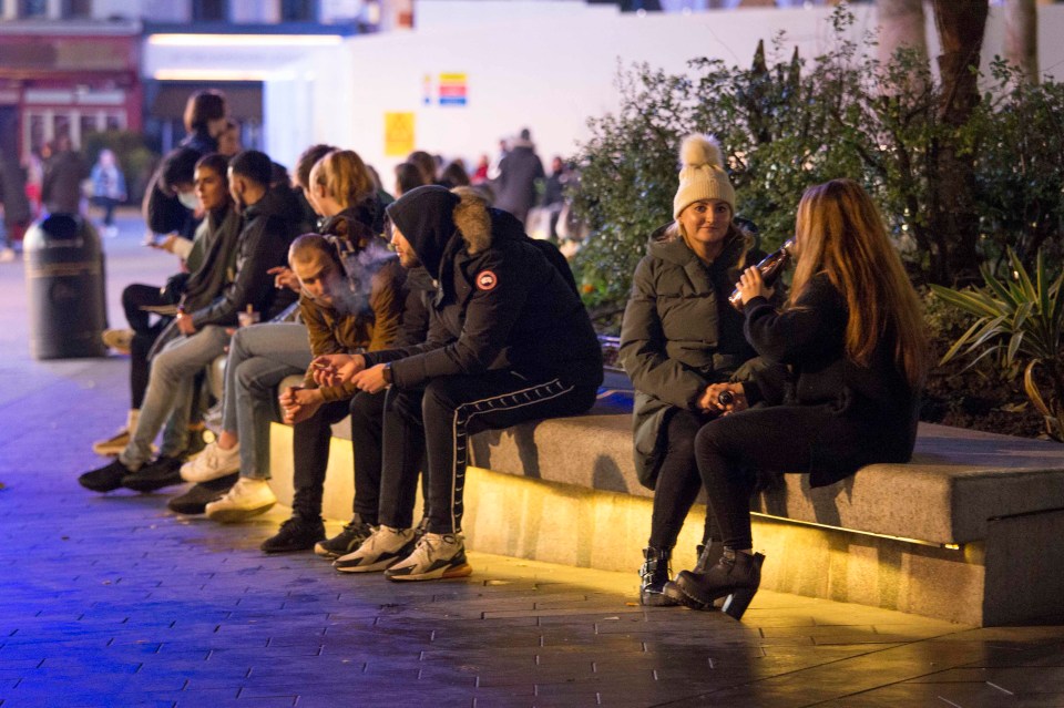 As the end of the evening approached, friends gathered in Leicester Square, London