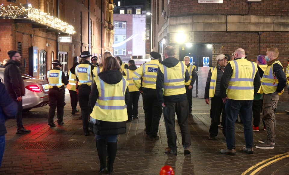 As the clock ticked towards 11pm, a group of police and enforcement officers patrolled in central London