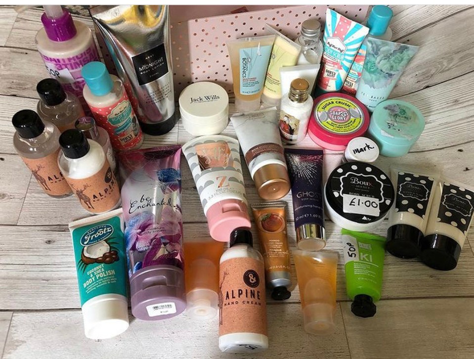 The mum made gift sets of second-hand beauty products for her friends and family last year