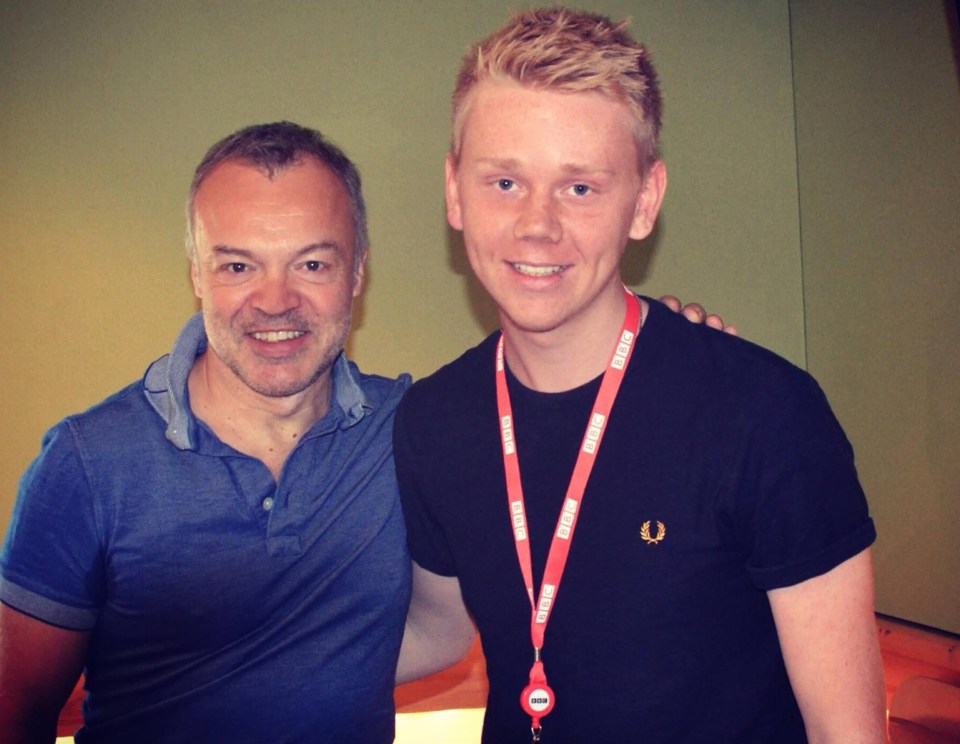 Charlie Mott (pictured with Graham Norton) died in a freak incident