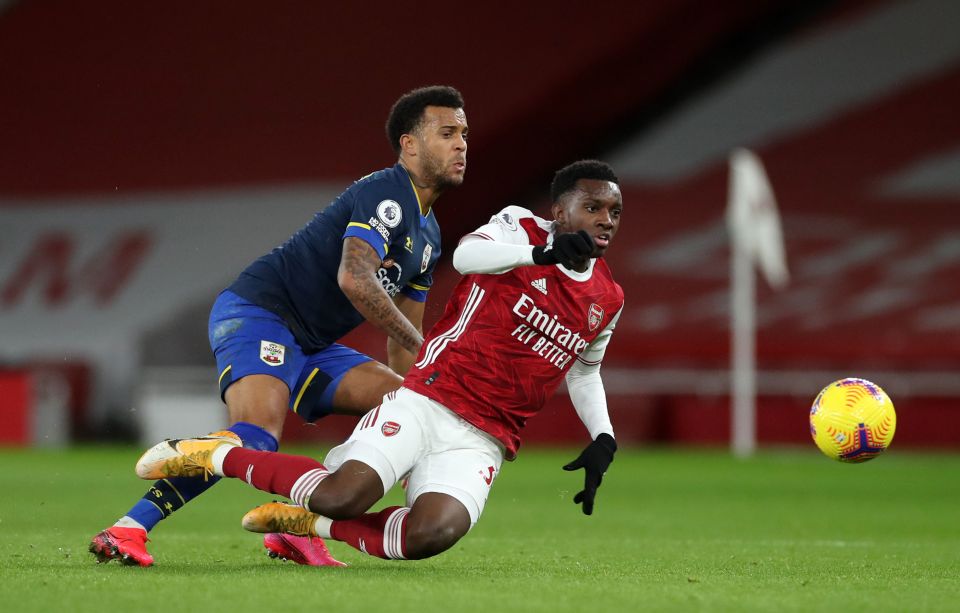 Eddie Nketiah helped himself to an assist after getting a rare league start