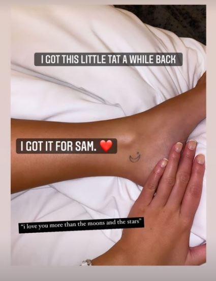 Zara recently revealed a tattoo she'd had done in honour of Sam