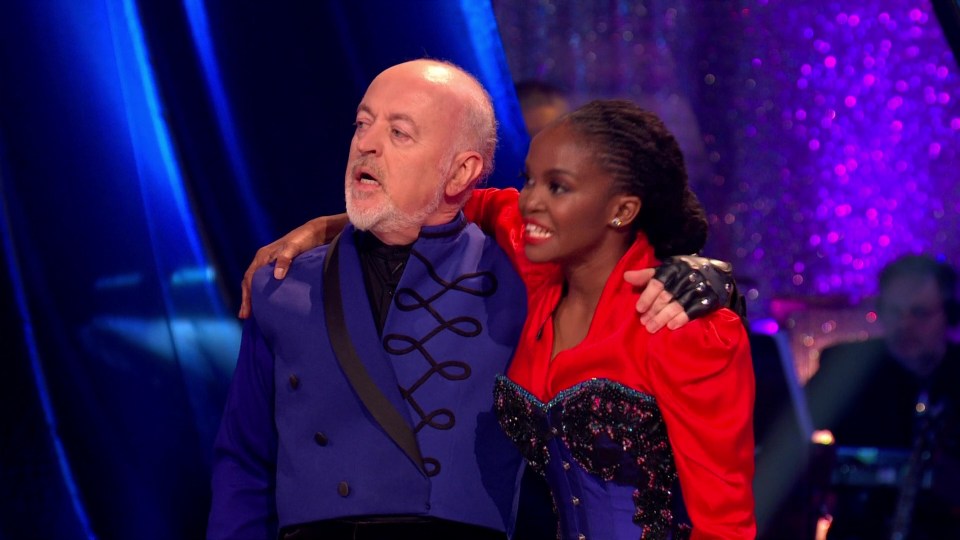 Bill Bailey and Oti Mabuse finished joint first on the leaderboard