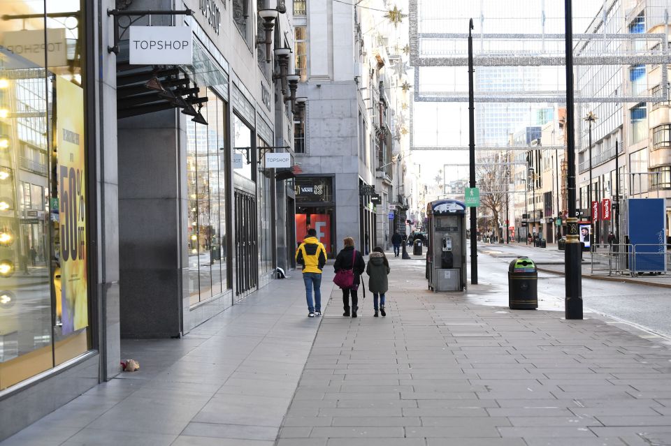 Shops were closed in London as Tier 4 restrictions were brought in 