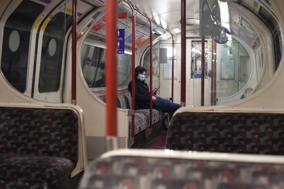 Tubes were deserted across the capital as London was plunged into tougher new restrictions