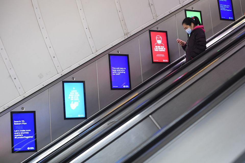 London's Tube stations were eerily quiet on Sunday after the new tier four lockdown was imposed