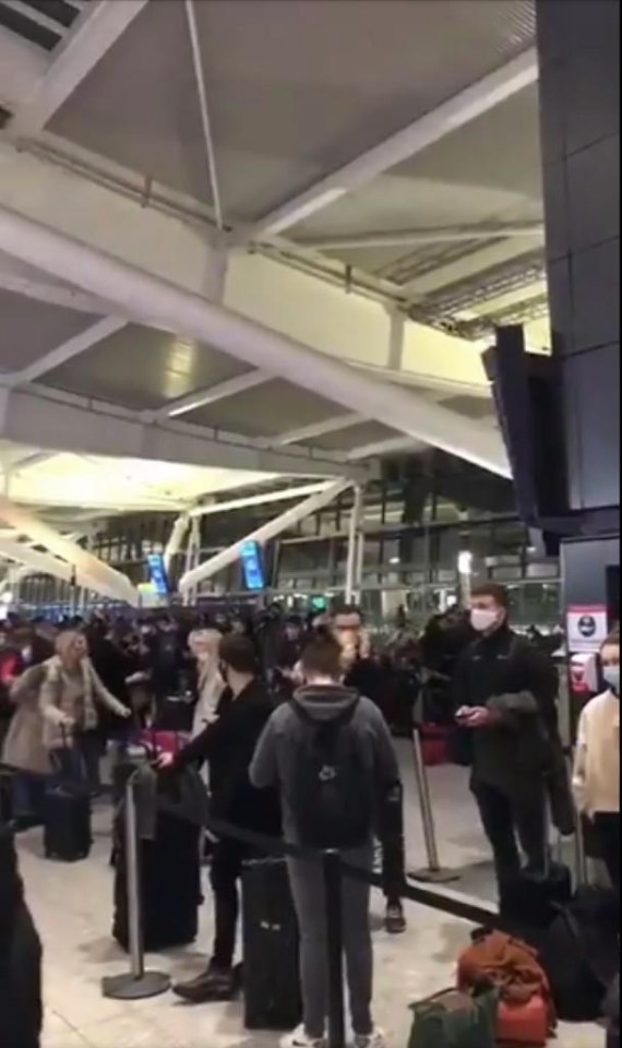 Brits were stranded at Heathrow Airport amid the coronavirus travel ban