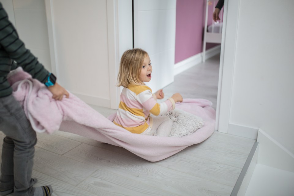 A blanket ride gives kids a sense of fun and is like an indoor theme park ride