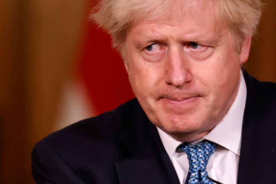 Boris Johnson spoke on Monday during a media briefing in Downing Street