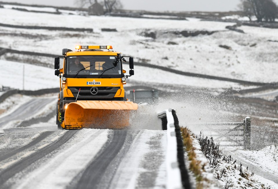 A snow plough was needed in County Durham