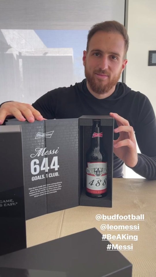 Atletico Madrid ace Jan Oblak also got a special bottle or two