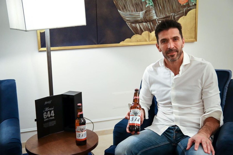 Budweiser have sent beers to all goalkeepers Lionel Messi has scored against, including Juventus' Gianluigi Buffon