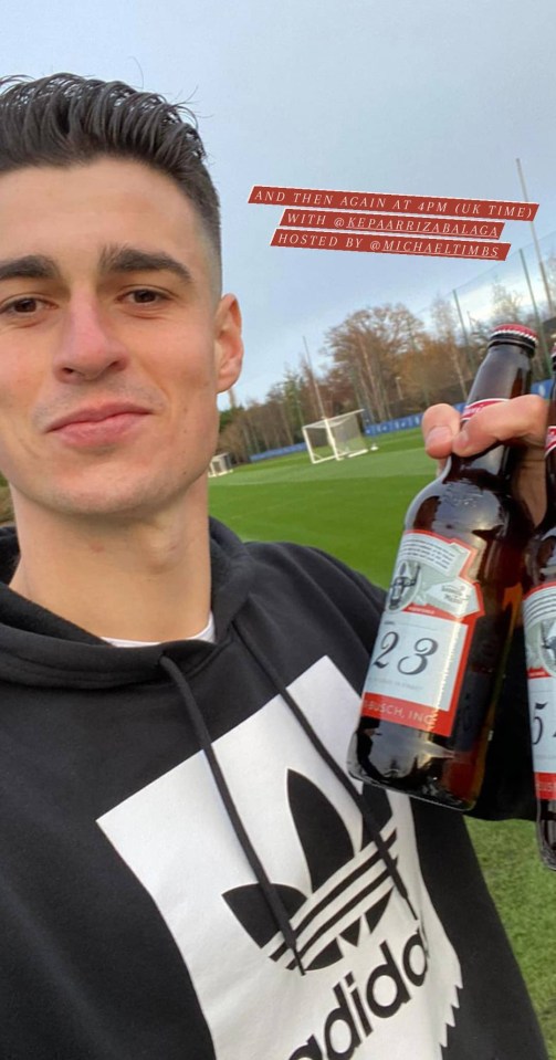 The world-record £71m signing looked pleased with his beers