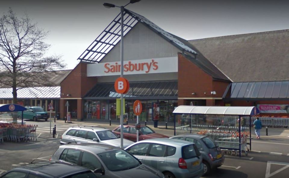 Police said the little girl was at Sainsbury's