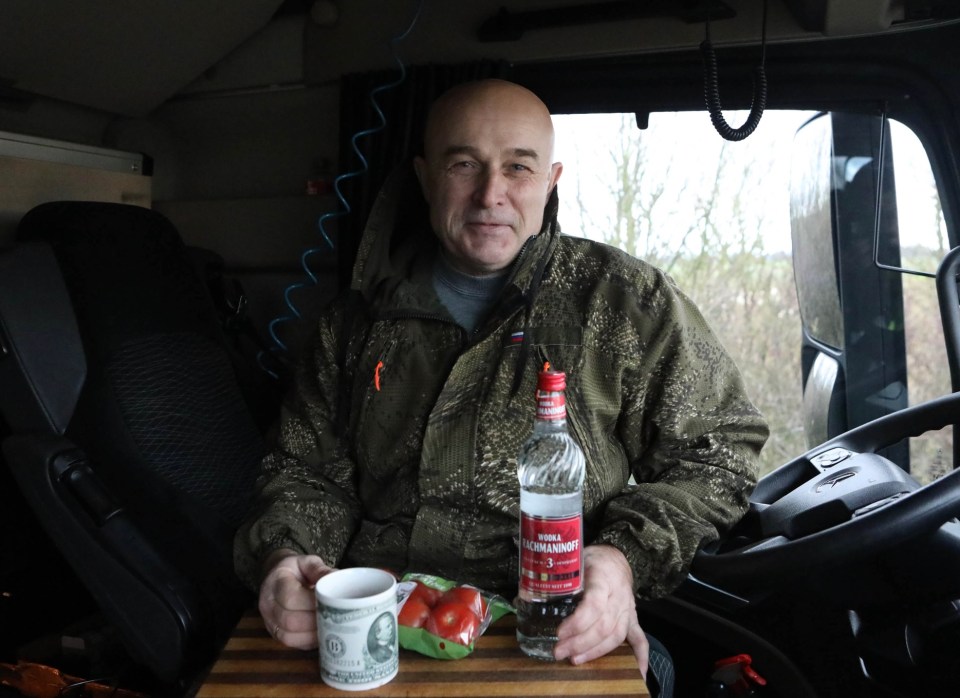 Some lorry drivers had vodka for their Christmas breakfast